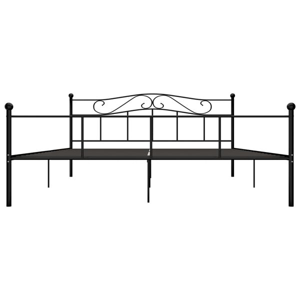 vidaXL Bettgestell Schwarz Metall 180&times;200 cm