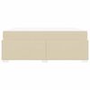 vidaXL Bettrahmen mit Matratze Creme 180 x 200 cm Stoff
