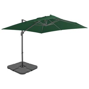 vidaXL Sonnenschirm mit Tragbarem Sonnenschirmst&auml;nder Gr&uuml;n