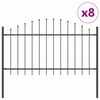 vidaXL Gartenzaun WOERDEN 8 stk. 170 x 140 cm Grau