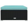 vidaXL 8-tlg. Garten-Lounge-Set mit Kissen Poly Rattan Schwarz