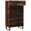 vidaXL Schuhschrank R&auml;uchereiche 60x35x105 cm Holzwerkstoff