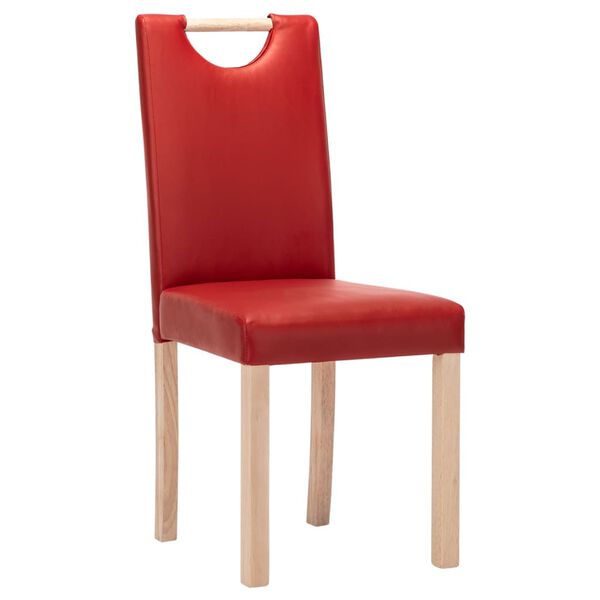 vidaXL Esszimmerst&uuml;hle 4 Stk. Weinrot Kunstleder