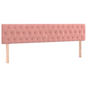 vidaXL Kopfteile Rosa 180x7x78/88 cm Samt