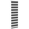 vidaXL Doppelrollo Schwarz 50x100 cm Stoffbreite 45,9 cm Polyester
