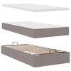 vidaXL Ottoman-Bett mit Matratze & LEDs Taupe 100x200 cm Stoff