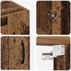 vidaXL Wandschrank Altholz 69,5 x 34 x 90 cm Holzwerkstoff