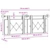 vidaXL H&auml;ngevorderseite Wandmontiert T&uuml;rkis 170 x 55 x 5 cm Samt