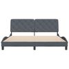 vidaXL Bettgestell ohne Matratze Dunkelgrau 180x200 cm Samt