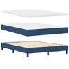 vidaXL Boxspringbett mit Matratze mit LED Blau 140 x 200 cm Stoff