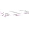 vidaXL Schweberegale 4 Stk. Wei&szlig; 80x23,5x3,8 cm MDF