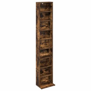 vidaXL CD Regal Raucheiche 33 x 23,5 x 175 cm Holzwerkstoff