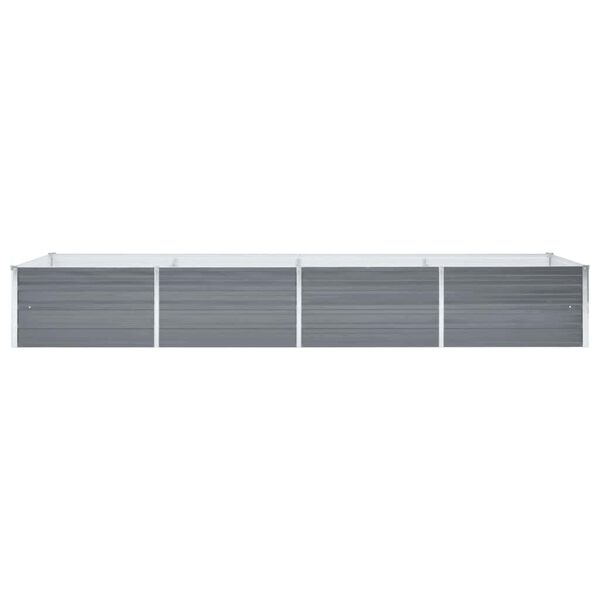 vidaXL Garten-Hochbeet Verzinkter Stahl 320x80x45 cm Grau