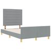 vidaXL Bettgestell mit Kopfteil Hellgrau 120 x 200 cm Stoff