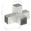 vidaXL Pfostenverbinder X-Form Verzinktes Metall 81 x 81 mm