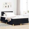 vidaXL Boxspringbett mit Matratze Schwarz 120 x 200 cm Stoff