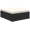 vidaXL 8-tlg. Garten-Lounge-Set mit Auflagen Poly Rattan Schwarz