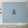 Homemania Wanddekoration Segelboot 40x50 cm Metall Schwarz
