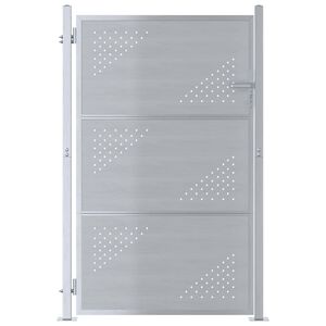 vidaXL Gartentor 85 x 144 cm Edelstahl Silber Abschlie&szlig;bar