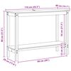 vidaXL Konsolentisch Wachsbraun 110 x 40 x 80 cm Massives Kiefernholz