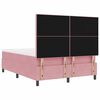 vidaXL LED Boxspringbett mit Matratze Rosa 140 x 200 cm Stoff