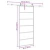 vidaXL Schiebet&uuml;r mit Beschlag Schwarz 90x205 cm ESG-Glas