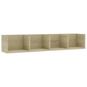 vidaXL CD-Wandregal Sonoma-Eiche 100x18x18 cm Holzwerkstoff