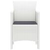 vidaXL Gartenstuhl mit Kissen 4 pcs Wei&szlig; 53 x 49 x 85 cm Polypropylen