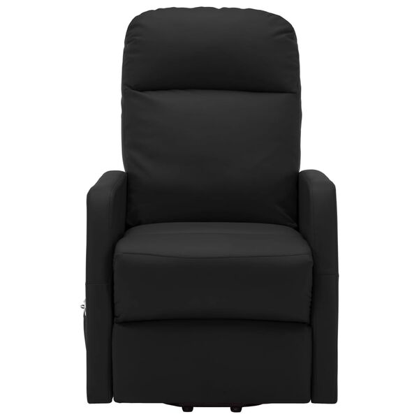 vidaXL Massagesessel mit Aufstehhilfe Schwarz Kunstleder
