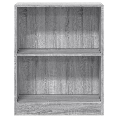 vidaXL Bücherregal Grau Sonoma 60x24x76 cm Holzwerkstoff