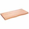 vidaXL Wandregal Hellbraun 100x50x(2-6) cm Massivholz Eiche Behandelt