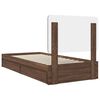 vidaXL Aufbewahrungsbett Braun Eichen-Optik 90 x 190 cm Holzwerkstoff