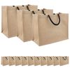 vidaXL Jute-Handtaschen 50 Nat&uuml;rlich und Schwarz 42 x 33 x 19 cm