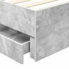 vidaXL Bettrahmen mit Kopfteil Beton Grau 75 x 190 cm Ingenieurs Holz
