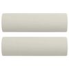 vidaXL Zierkissen 2 Stk. Creme &Oslash;15x50 cm Samt