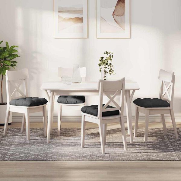 vidaXL Sitzkissen 4 pcs Dunkelgrau 40 x 40 cm Cordstoff