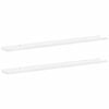 vidaXL Wandregale 2 Stk. Hochglanz-Wei&szlig; 100x9x3 cm