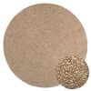 vidaXL Teppich 120 cm Jute-Optik Innen und Au&szlig;en