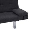 vidaXL Schlafsofa mit zwei Kissen Dunkelgrau Polyester