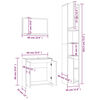 vidaXL 3-tlg. Badmöbel-Set Räuchereiche Holzwerkstoff