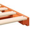 vidaXL Bodenbettgestell Wachsbraun 90 x 200 cm Massivholz Kiefer
