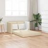 vidaXL Bodensofa mit Schlaffunktion Creme 112x174x55 cm Stoff