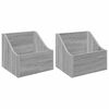 vidaXL LP Plattenbox 2 stk. Sonoma-Grau 37 x 33 x 32 cm Holzwerkstoff