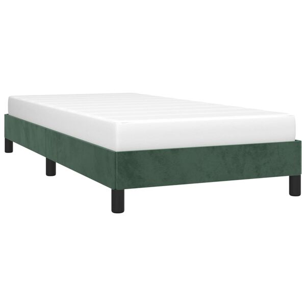 vidaXL Bettgestell ohne Matratze Dunkelgr&uuml;n 90x200 cm Samt