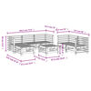 vidaXL 7-tlg. Garten-Lounge-Set Massivholz Kiefer