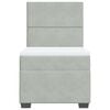 vidaXL Boxspringbett mit Matratze Hellgrau 90x200 cm Samt