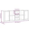 vidaXL Sideboards 3 Stk. Betongrau Holzwerkstoff