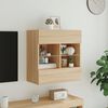 vidaXL TV-Wandschrank mit LED-Leuchten Sonoma-Eiche 58,5x30x60,5 cm