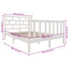 vidaXL Massivholzbett Weiß Kiefer 140x190 cm