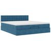 vidaXL Ottoman-Bett mit Matratze Dunkelblau 180x200 cm Samt